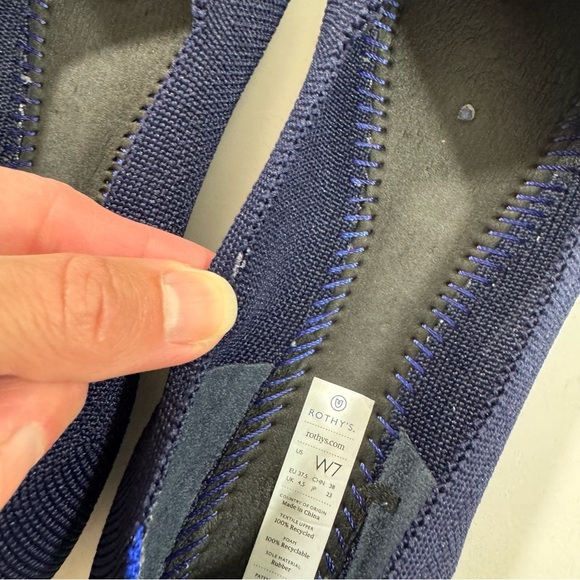 Rothys Knit Washable Ballet Flats Navy Blue Size 7 - Picture 8 of 9